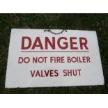 Enamel Danger wall sign. 38cm x 61cm approx