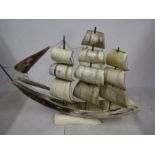 Ship made from horn