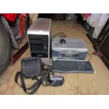 PC, printer and JVC hard disk camcorder