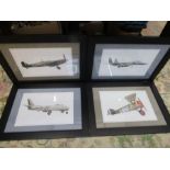 4 Aeroplane prints