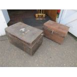 2 Vintage metal trunks