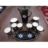 Palissy 'Orchid' part tea set for 6