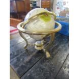 Globe with brass stand H35cm approx