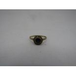 9ct gold ring with blue stone 1.8gms