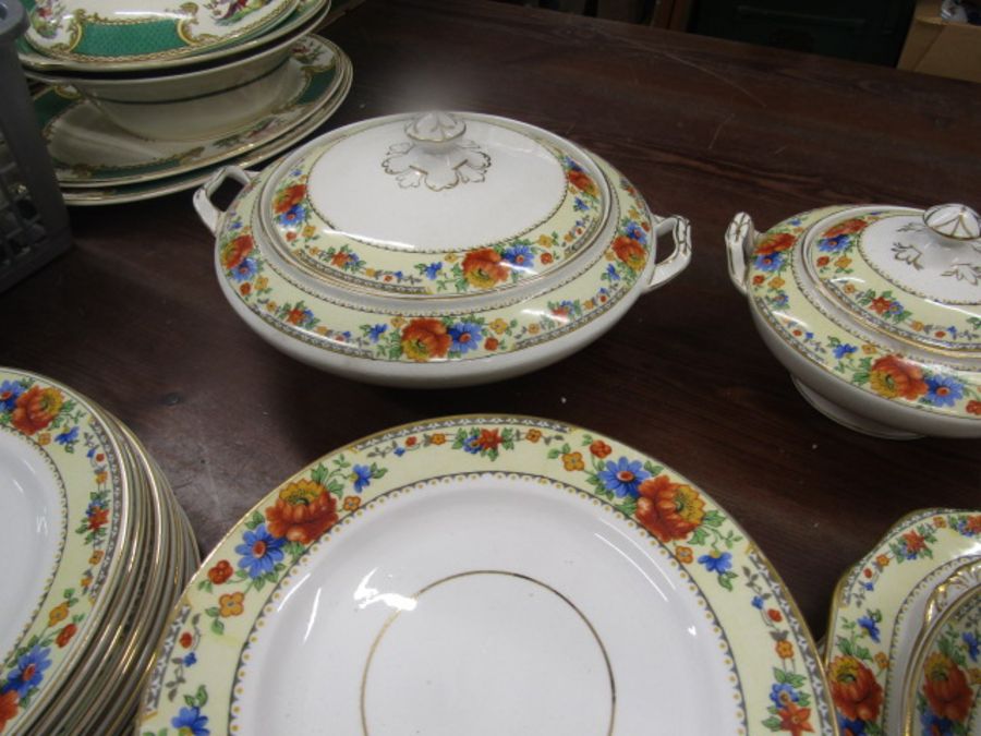 Vintage dinner service for 12 (1 cup missing) inc various platters and terrines, serving spoons etc - Bild 5 aus 9