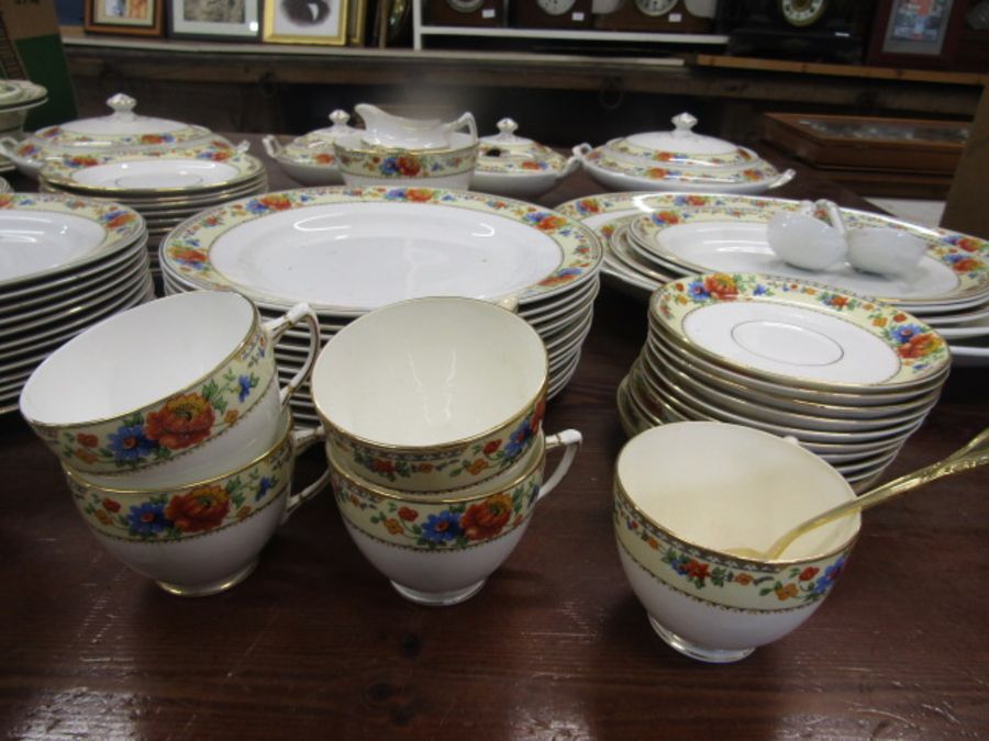 Vintage dinner service for 12 (1 cup missing) inc various platters and terrines, serving spoons etc - Bild 8 aus 9