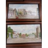 Bury St Edmunds mixed media pictures x 5