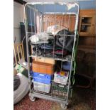 Stillage containing ladies shoes and bags etc