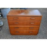 Mid century 4 drawer bedroom chest