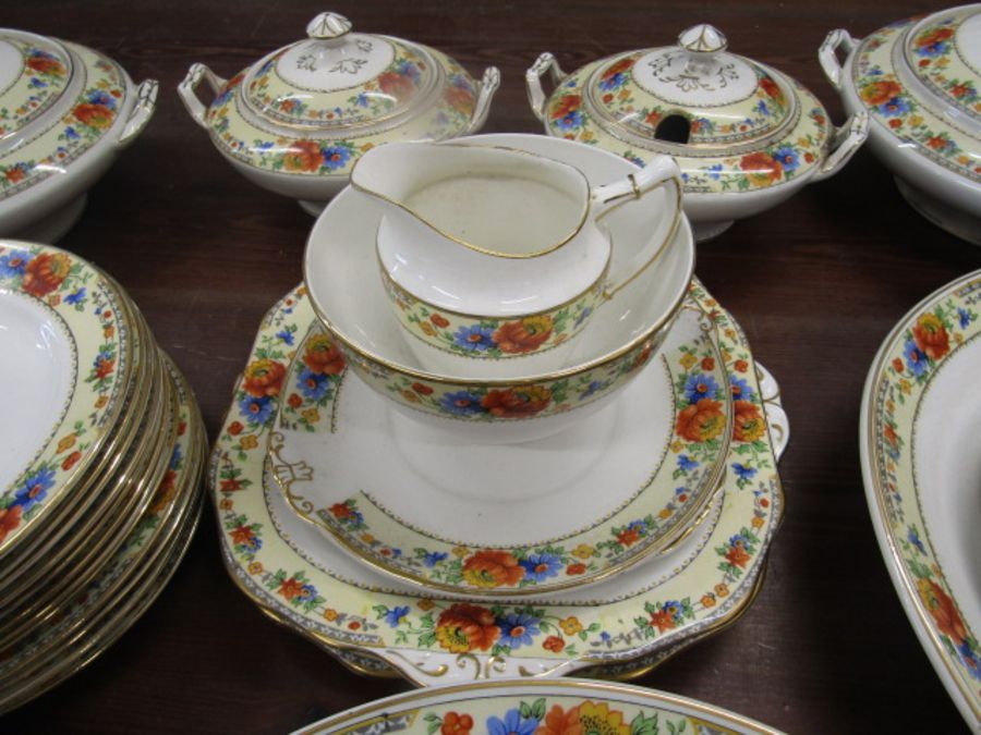 Vintage dinner service for 12 (1 cup missing) inc various platters and terrines, serving spoons etc - Bild 3 aus 9