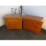 2 Pine chests of drawers