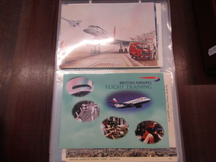 2 postcard albums of trains and planes. Not all are photographed - Image 4 of 24