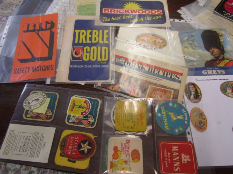 A box of mixed ephemera inc cigarette, matches advertising papers, invoices, birthday cards etc etc - Image 5 of 12