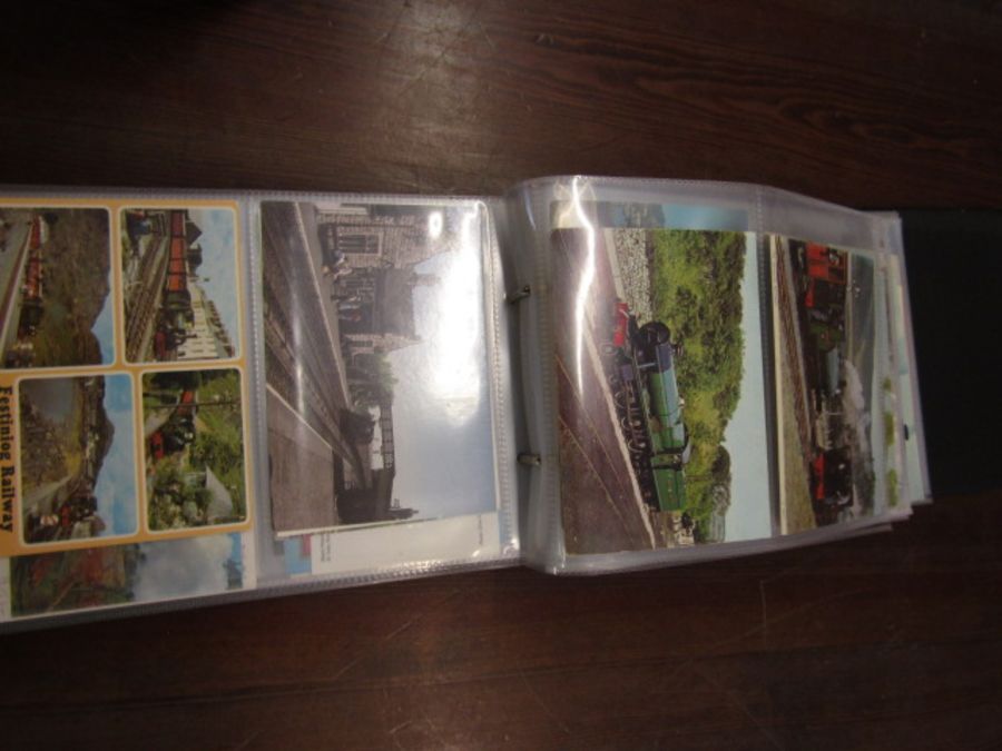 2 postcard albums of trains and planes. Not all are photographed - Image 24 of 24