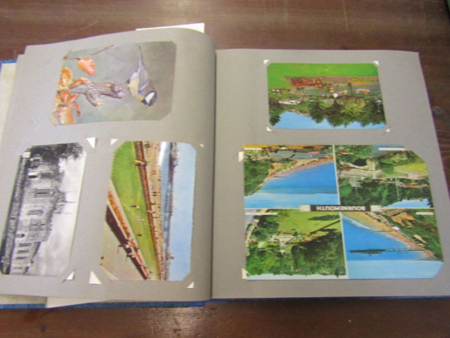 Blue postcard album with colour postcards. not every page photographed - Image 5 of 20