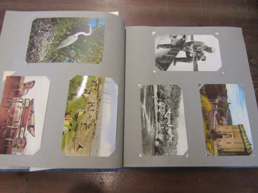 Blue postcard album with colour postcards. not every page photographed - Image 6 of 20