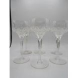 set 6 stemmed cut glasses