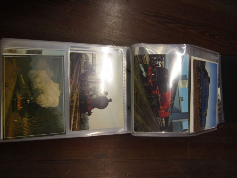 2 postcard albums of trains and planes. Not all are photographed - Image 22 of 24