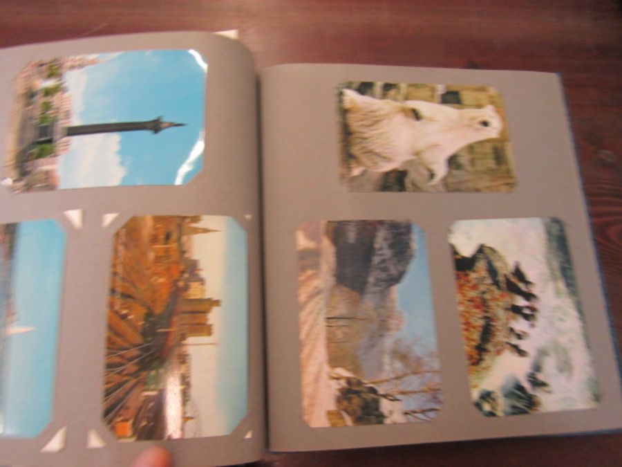 Blue postcard album with colour postcards. not every page photographed - Image 13 of 20