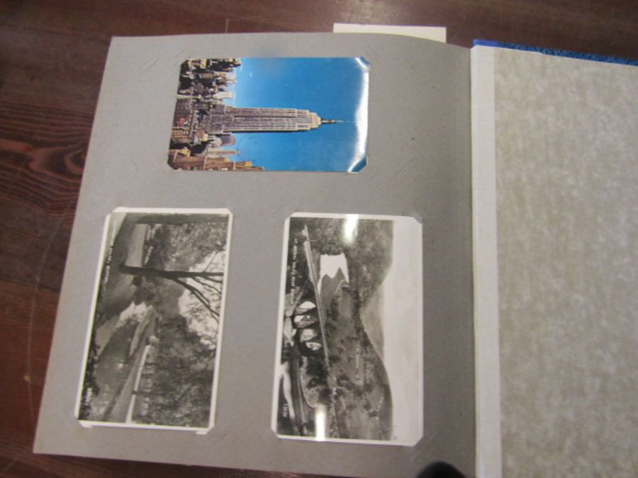 Blue postcard album with colour postcards. not every page photographed - Image 20 of 20