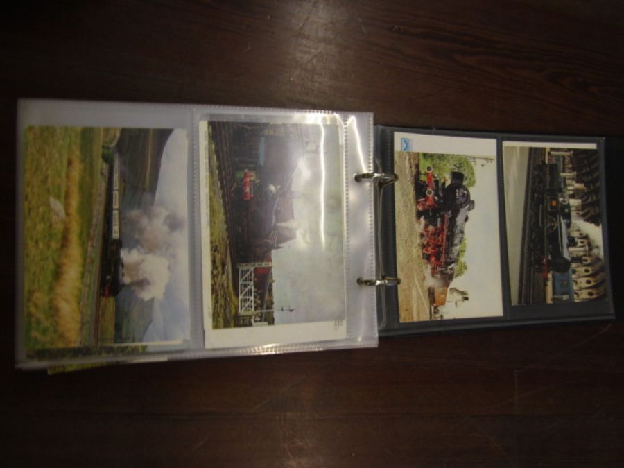 2 postcard albums of trains and planes. Not all are photographed - Image 18 of 24