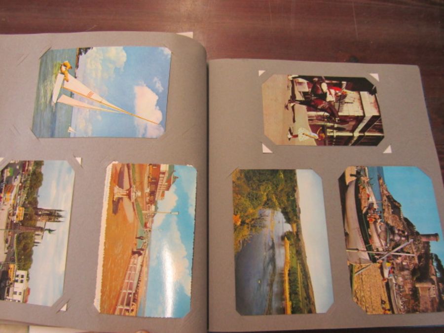 Blue postcard album with colour postcards. not every page photographed - Image 12 of 20