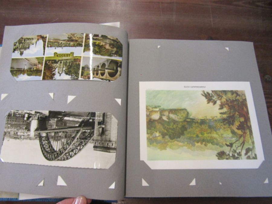 Blue postcard album with colour postcards. not every page photographed - Image 9 of 20