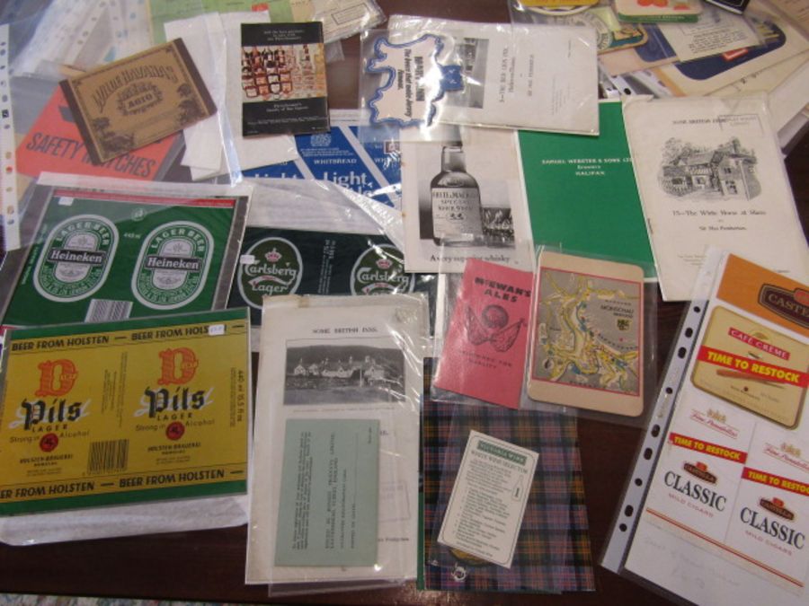 A box of mixed ephemera inc cigarette, matches advertising papers, invoices, birthday cards etc etc - Image 4 of 12