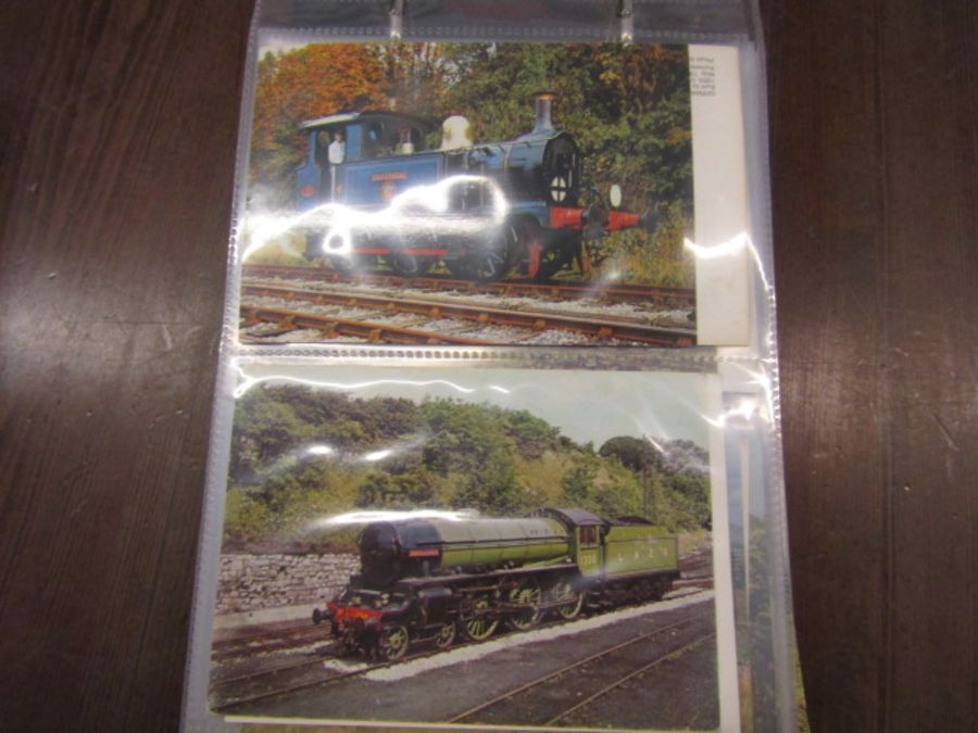 2 postcard albums of trains and planes. Not all are photographed - Image 17 of 24