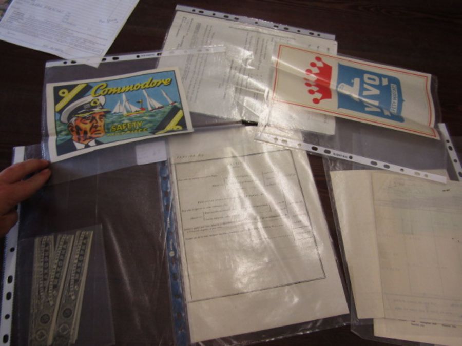 A box of mixed ephemera inc cigarette, matches advertising papers, invoices, birthday cards etc etc - Image 12 of 12