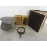 Collectors lot- inc microscope, pressure gauge, album etc