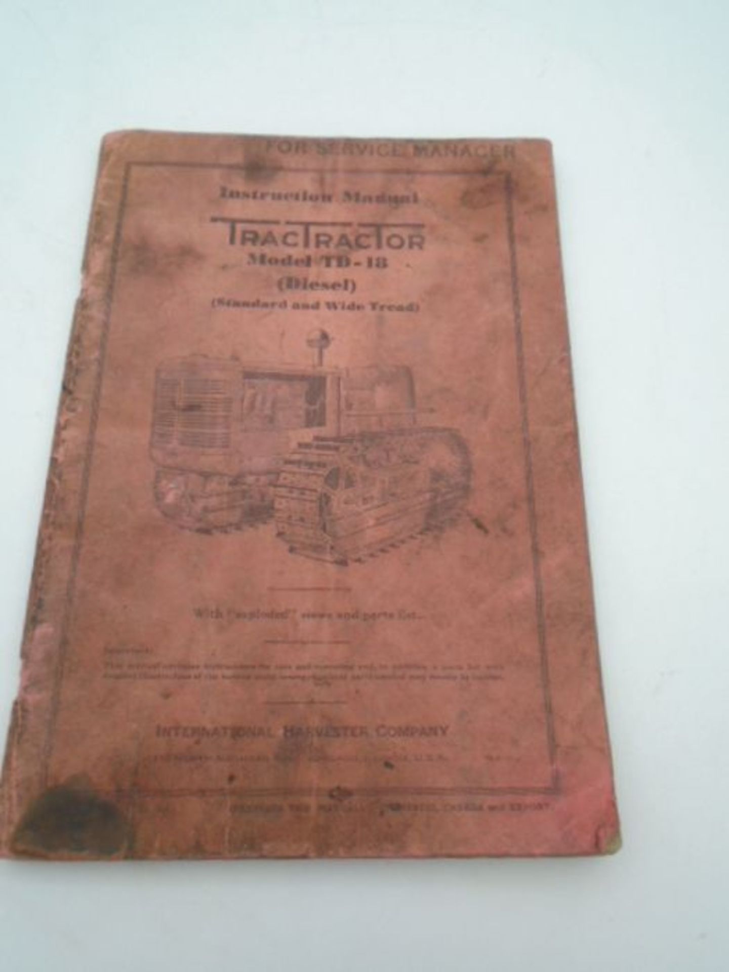 Instruction manual international model TD18 (cr 1955)