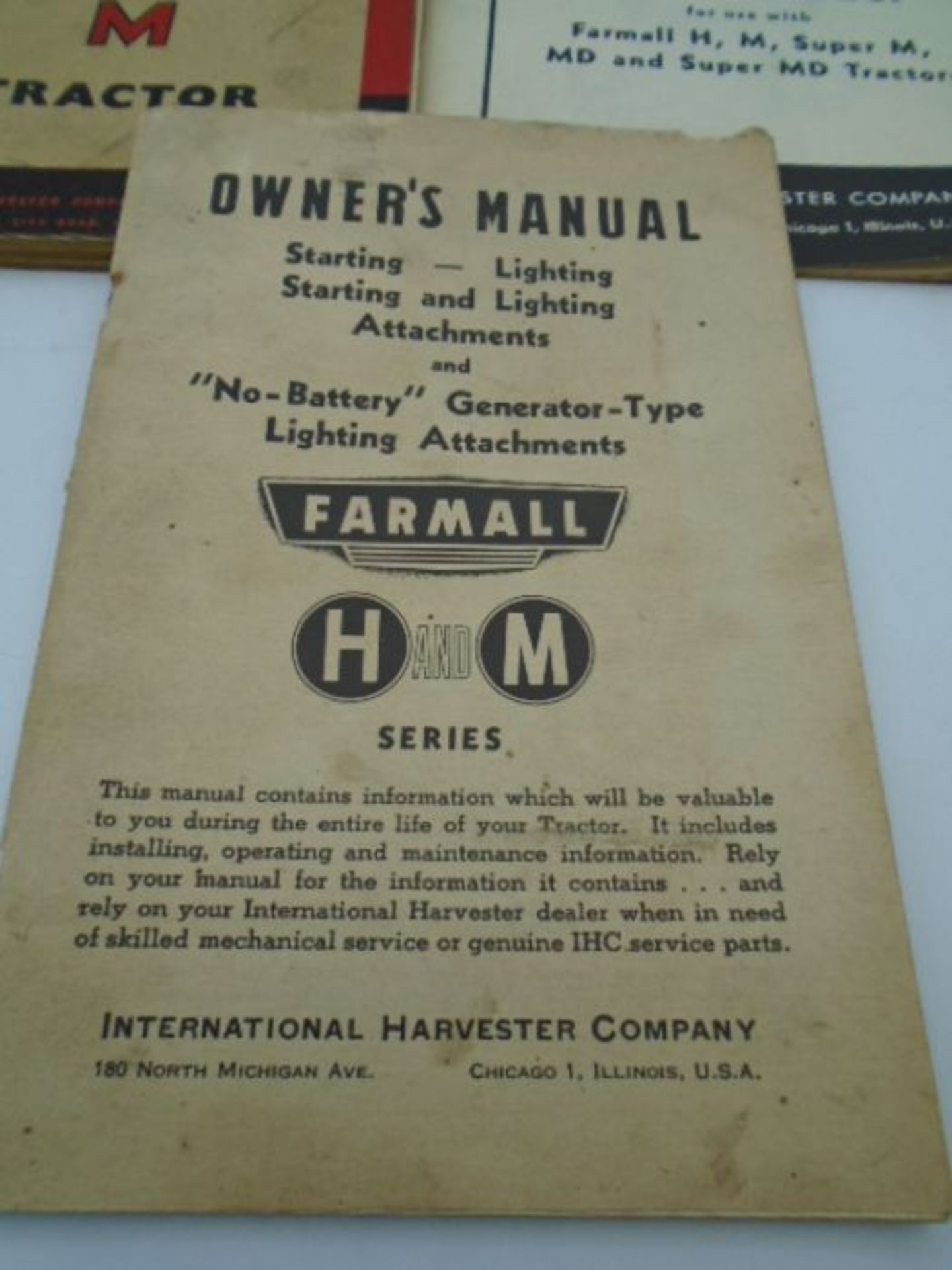 3 owners manuals - 'M' tractor plus 2 others - Image 3 of 4