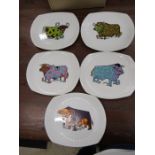 Beefeater plates x 5