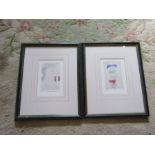 2 Framed Tim Bulmer signed limited edition prints (200 of each made) 32cm x 40cm approx frame size