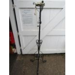 Wrought iron standard lamp (no plug)