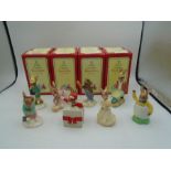 8 Royal Doulton Bunnykins figurines to incl Christmas Surprise DB146, Easter Greetings DB149,