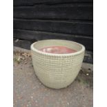 Large ceramic garden pot H40cm Diameter 52cm approx