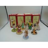 8 Royal Doulton Bunnykins figurines to incl Fortune Teller DB218, Mystic DB197, Doctor DB181,