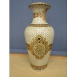 Large painted ceramic vase H62cm approx