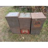 6 Tin storage boxes, some with glass tops