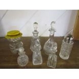 Glass bottles and Bear jar etc