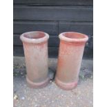 2 Terracotta chimney planters