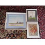 3 Framed signed paintings