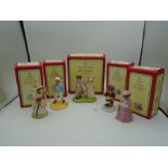 5 Royal Doulton Bunnykins from the Nursery Rhyme collection incls Mary Mary DB247, Little Jack