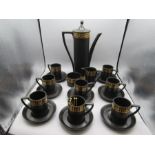 Portmeirion 'Greek key' tea set for 8