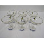 6 x Babycham glasses