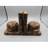 Treen cat bookends