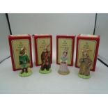 4 Royal Doulton Bunnykins from the Robin Hood collection incl Robin Hood DB244, Little John DB243,