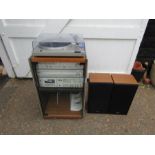 Vintage Panasonic separates sound system in Panasonic HiFi cabinet with manuals, all from a house